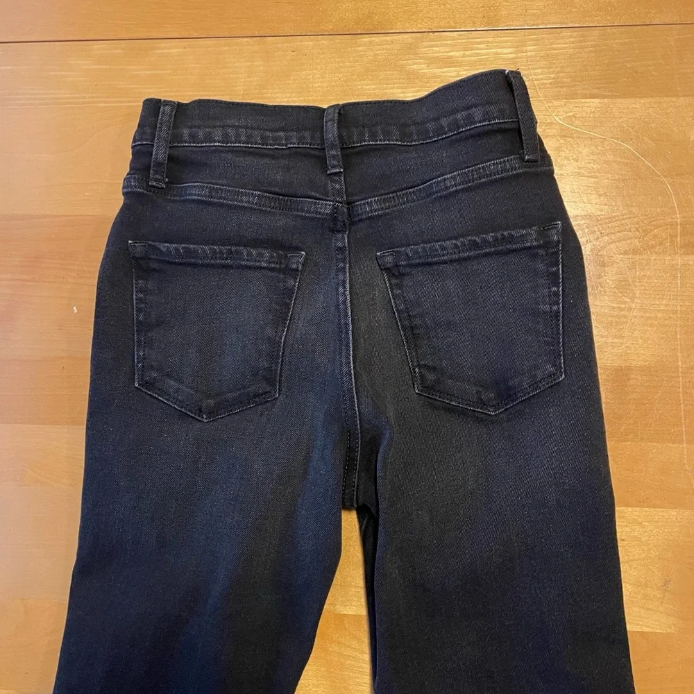 Fashion Nova Black Denim Straight Leg High Waist Distressed Jeans Size 1 - Picture 7 of 8